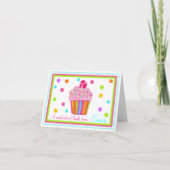 キャンディサーピースカップケーキサンキューノートカード サンキューカード (正面)
