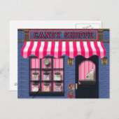 キャンディショップの甘いトリートポストカード ポストカード (正面/裏面)