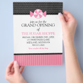 キャンディショップグランドオープニングアナウンスメントチラシ チラシ (手)