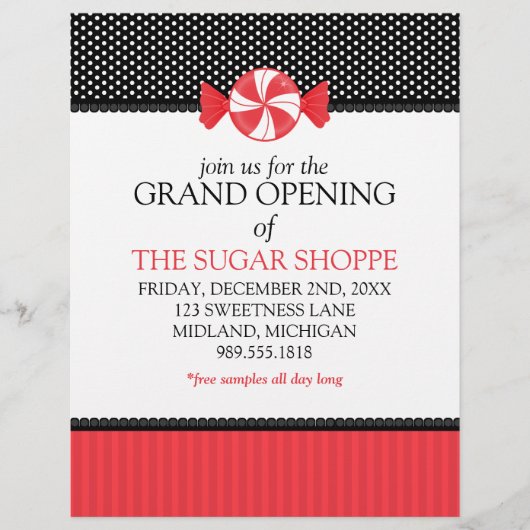 キャンディショップグランドオープニングアナウンスメントチラシ チラシ (正面)