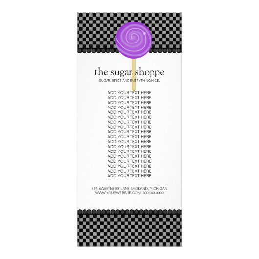 キャンディショップ製品のラックカード ラックカード (正面)