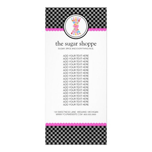 キャンディショップ製品のラックカード ラックカード (正面)