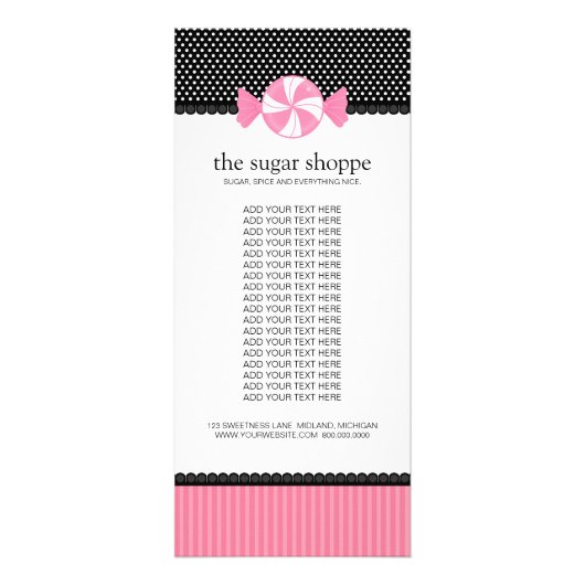 キャンディショップ製品のラックカード ラックカード (正面)