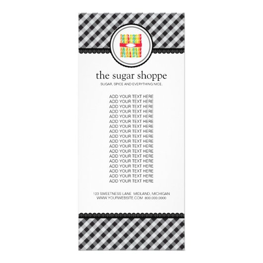 キャンディショップ製品のラックカード ラックカード (正面)