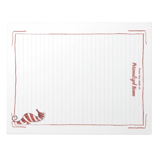 キャンディシーホースが並んだ ノートパッド (正面)