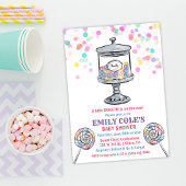 キャンディジャースイーツベビーシャワー招待状 招待状