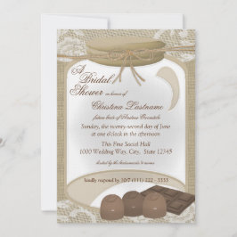 キャンディジャールとチョコレートブライダルシャワー 招待状