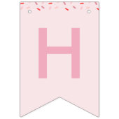 キャンディジンガーブレッドハウスピンク誕生日 バンティングフラッグ (第2の旗)