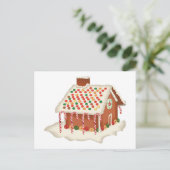 キャンディジンジャーパンコテージクリスマスクリスマス休日 シーズンポストカード (スタンド正面)