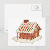 キャンディジンジャーパンコテージクリスマスクリスマス休日 シーズンポストカード (正面/裏面)