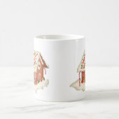 キャンディジンジャーブレッドコテージクリスマスクリスマスズホリデイズ コーヒーマグカップ (中央)