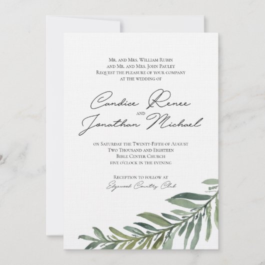 キャンディスのメイン招待状 招待状 (正面)