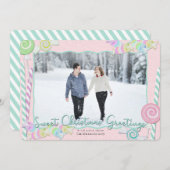 キャンディスイーツクリスマスと写真 シーズンカード (正面/裏面)