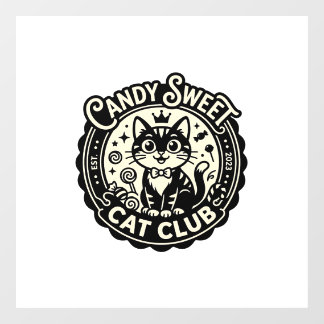 キャンディスイートキャット 楽しい猫 グラフィック - キャンディスイートカ ウィンドウサイン