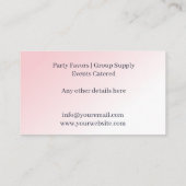 キャンディスイートストアのパーティーのお気に入り 名刺 (裏面)