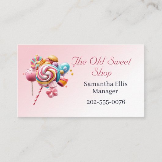 キャンディスイートストアのパーティーのお気に入り 名刺 (正面)