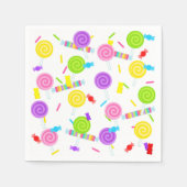 キャンディスイートトリートアンド棒つきキャンデー紙ナプキンス スタンダードカクテルナプキン (正面)