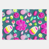 キャンディスウィートピンクグリーン白マルチキャンディ ラッピングペーパーシート (正面2)