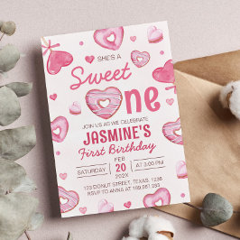 キャンディスウィートワン1歳の誕生日招待状 招待状