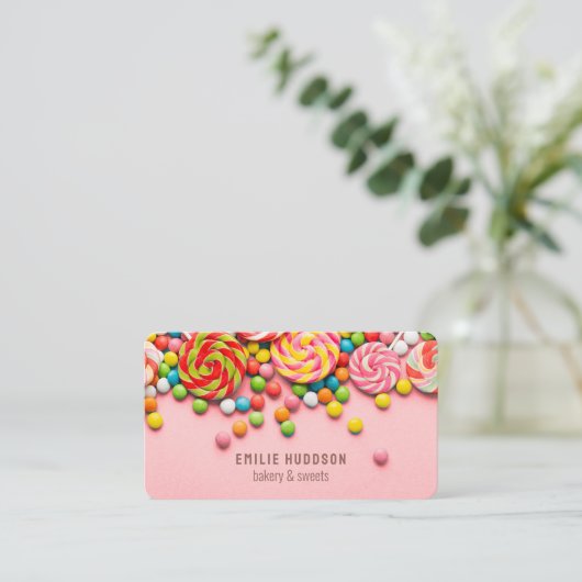 キャンディスウィート、ケーキショップ、ペストリーショップ 名刺 (スタンド正面)