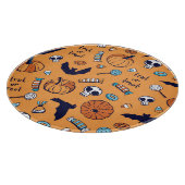 キャンディスカルカボチャこうもりシームレスパターン。 カッティングボード (角)