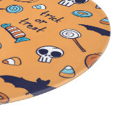 キャンディスカルカボチャこうもりシームレスパターン。 カッティングボード (角)