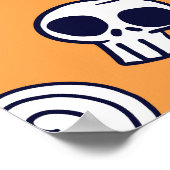 キャンディスカルカボチャこうもりシームレスパターン。 ポスター (角)