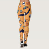 キャンディスカルカボチャこうもりシームレスパターン。 レギンス (裏面)