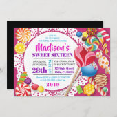 キャンディストアSweet sixteen16招待状 招待状 (正面/裏面)