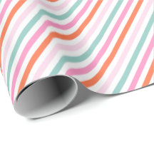 キャンディストライプのホリデーギフトラッピング紙