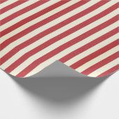 キャンディストライプのランド赤、高齢者の外観 ラッピングペーパー (角)