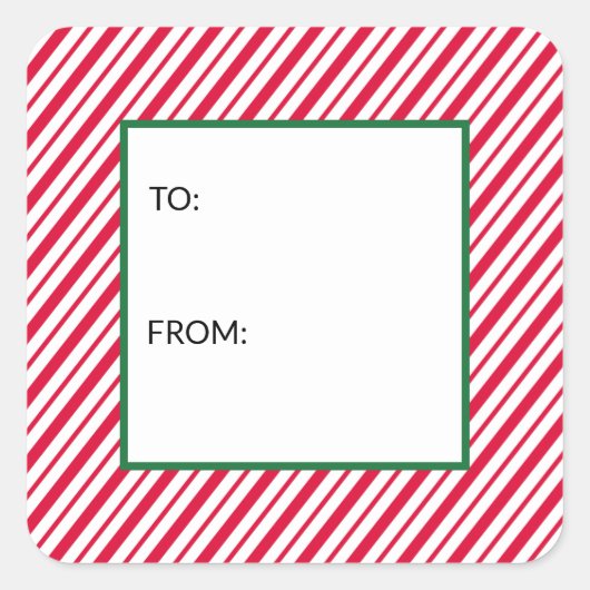 キャンディストライプのーの杖 スクエアシール (正面)