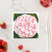 キャンディストライプのーの椿 スタンダードカクテルナプキン (インサイチュ)