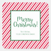 キャンディストライプのー企業の スクエアシール (正面)