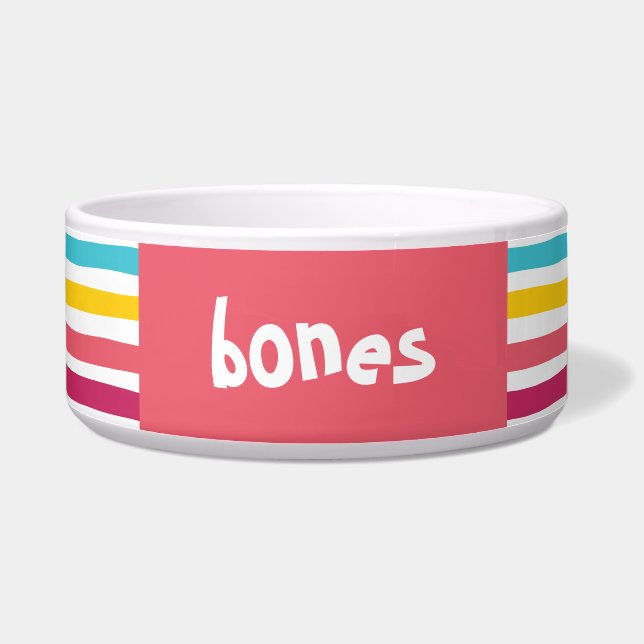 キャンディストライプの!おもしろいカラフルペットボウル ボウル (右)