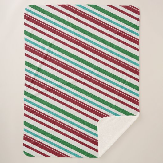 キャンディストライプグリッター シェルパブランケット (正面)