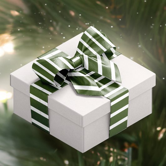 キャンディストライプケインのリボンと緑 サテンリボン