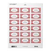 キャンディストライプケインの赤いクリスマスアドレス ラベル (フルシート)