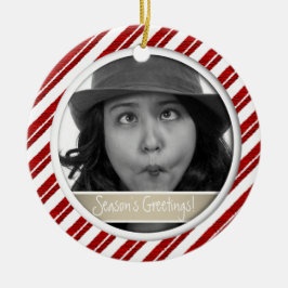 キャンディストライプケインオーナメント セラミックオーナメント