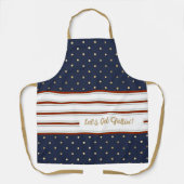 キャンディストライプケイン水玉模様エプロン エプロン (正面)