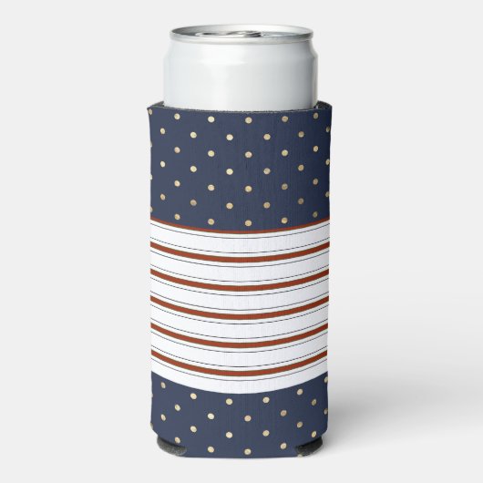 キャンディストライプケイン水玉模様セルツァークーラーボックス スリム缶クーラー (Seltzer裏面)