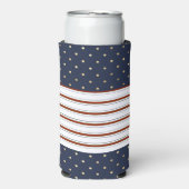 キャンディストライプケイン水玉模様セルツァークーラーボックス スリム缶クーラー (Seltzer正面)