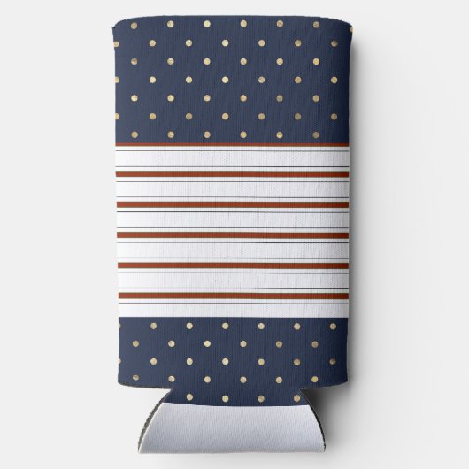 キャンディストライプケイン水玉模様セルツァークーラーボックス スリム缶クーラー (裏面)