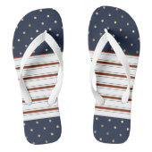 キャンディストライプケイン水玉模様ビーチサンダル ビーチサンダル (フットベッド)