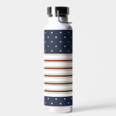 キャンディストライプケイン水玉模様 ウォーターボトル (左面)