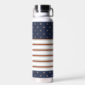 キャンディストライプケイン水玉模様 ウォーターボトル (背面)