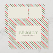 キャンディストライプケーンとダマスクホリデーポストカード シーズンポストカード (正面/裏面)