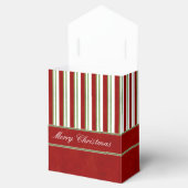 キャンディストライプケーンのリッチレッドとボウ フェイバーボックス (オープン)