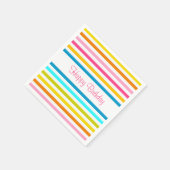 キャンディストライプサマー春スタイルシック スタンダードカクテルナプキン (角)