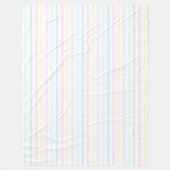 キャンディストライプパステルレインボーカラーズラージベビー フリースブランケット (正面)